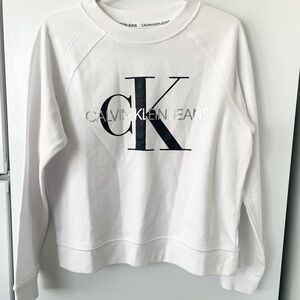 Calvin Klein White Crew Neck Sweater